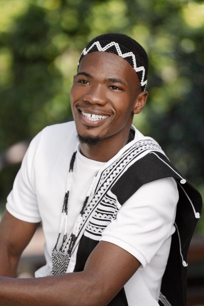 medium shot man wearing native attire